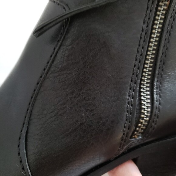 Madewell Black Leather Janice‎ Zip Ankle Boots- Size 6 - Picture 6 of 8
